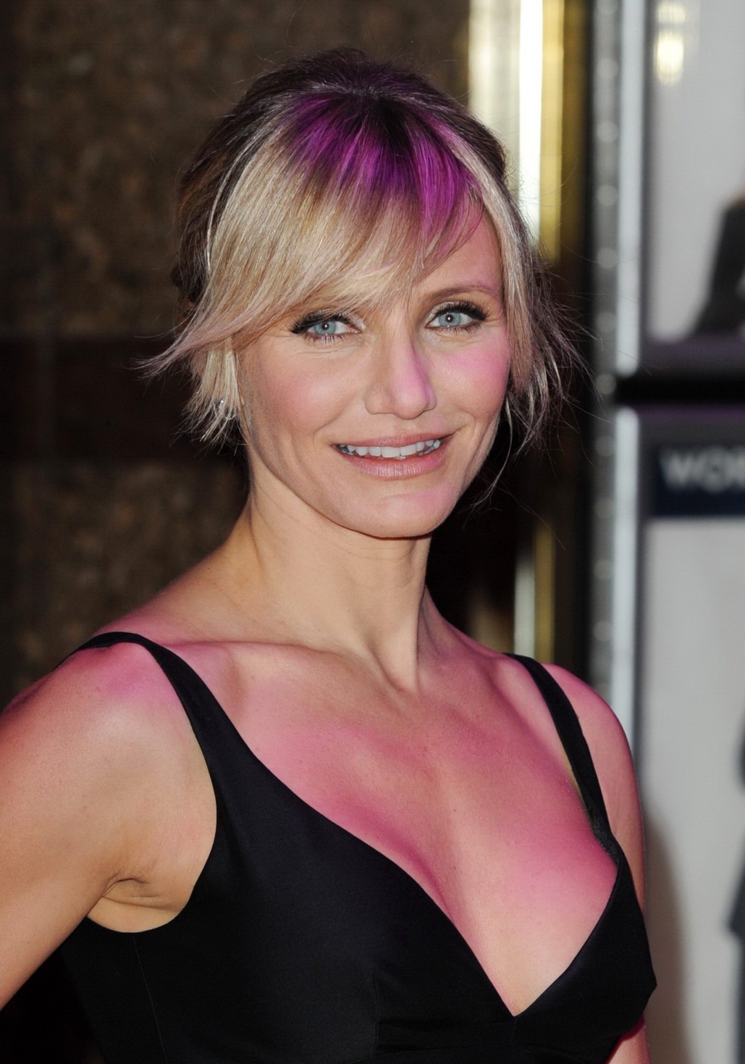 Cameron Diaz showing cleavage at the 'Gambit' world premiere in London #75248894