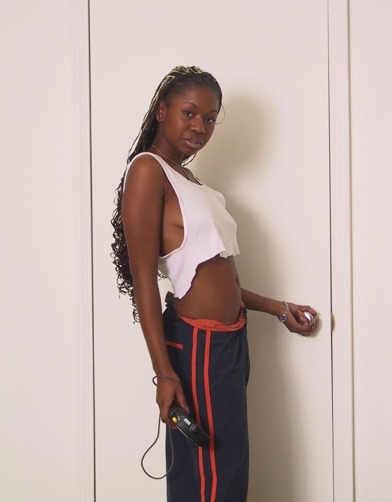 Black amateur girl posing #68493005