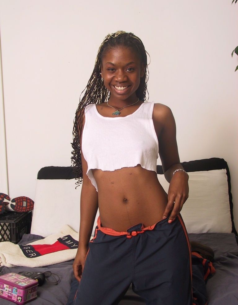 Black amateur girl posing #68493010