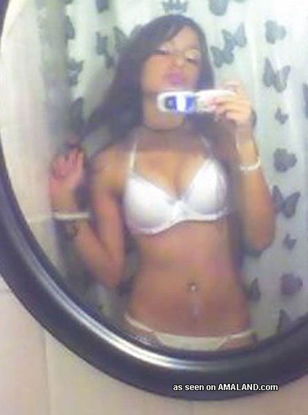 Naughty Latina teen camwhoring in her underwear #77955689