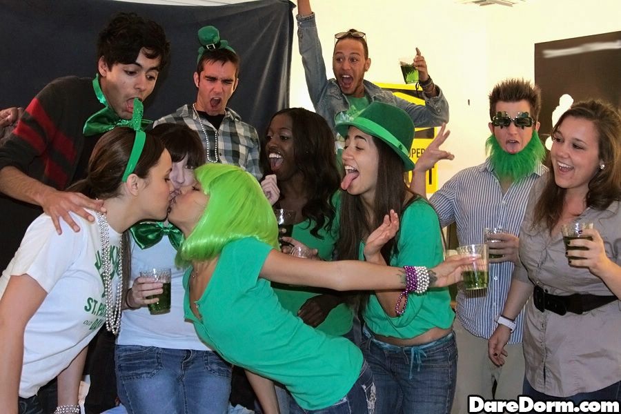 St Patricks day party turns sexual at college dorm #67290209