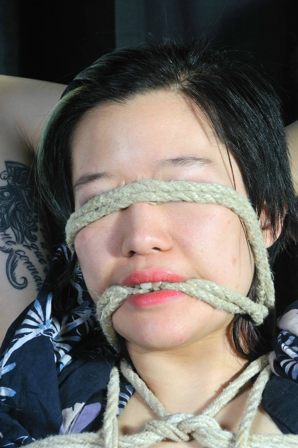 Devils asian shibari face bondage
 #69763963