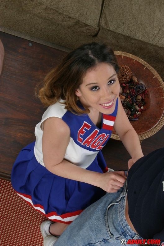Brunette cheerleader gets gangbanged #75473889