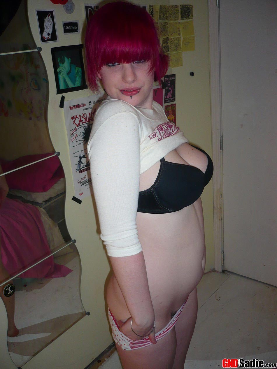 Alt punk girl sadie strips shows boobs
 #73259544