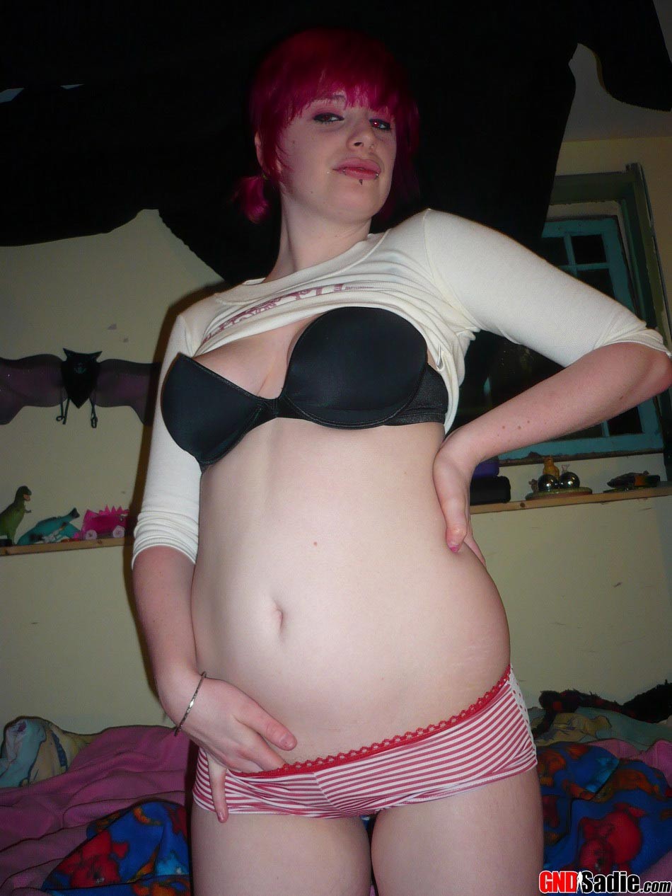 Alt punk girl sadie strips shows boobs
 #73259547