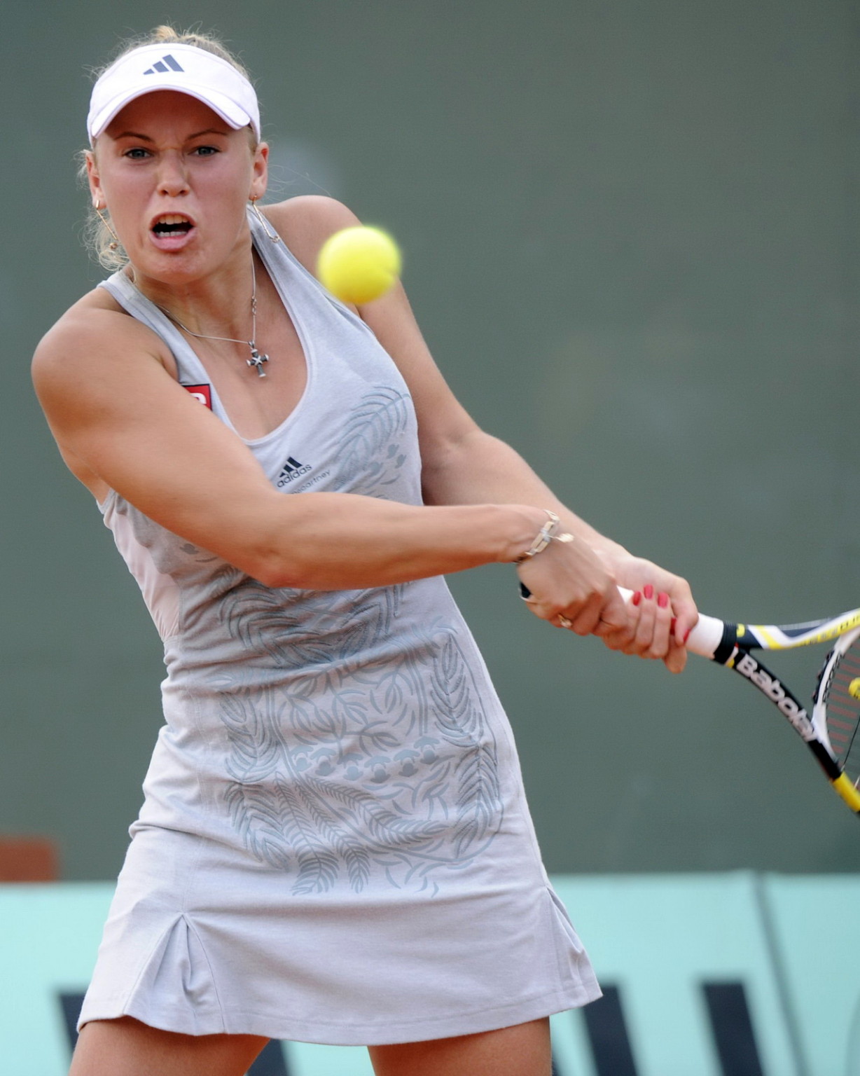 Caroline Wozniacki hot  sweaty showing panties at the French Open #75347463