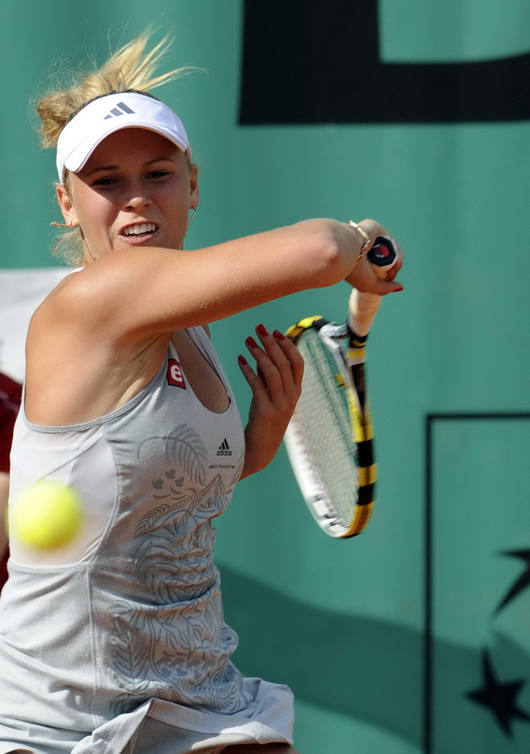 Caroline Wozniacki hot  sweaty showing panties at the French Open #75347527