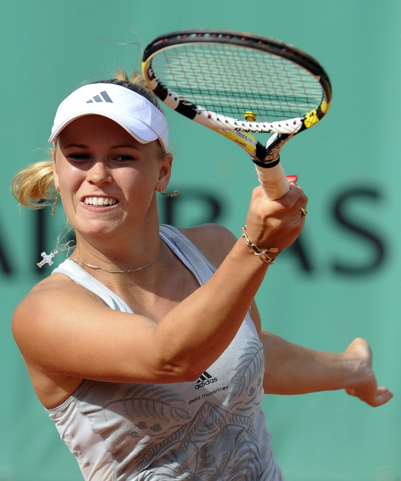 Caroline Wozniacki hot  sweaty showing panties at the French Open #75347550