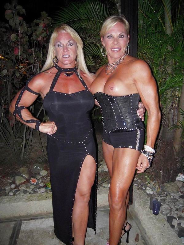strong female bodybuilders posing and in action #70994582