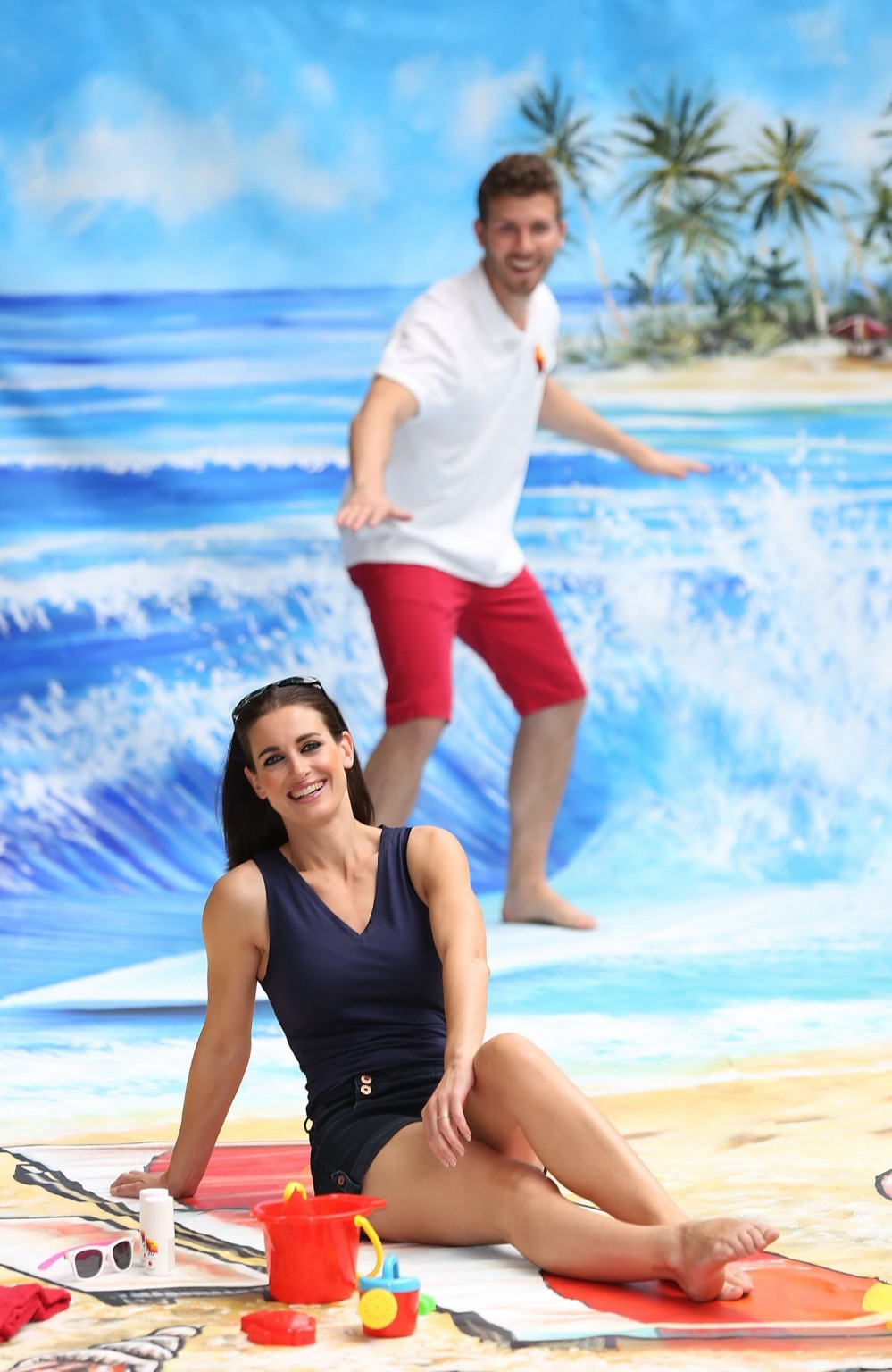 Kirsty Gallacher shows off her hot body in shorts and top during the P20 Sun Cli #75173817