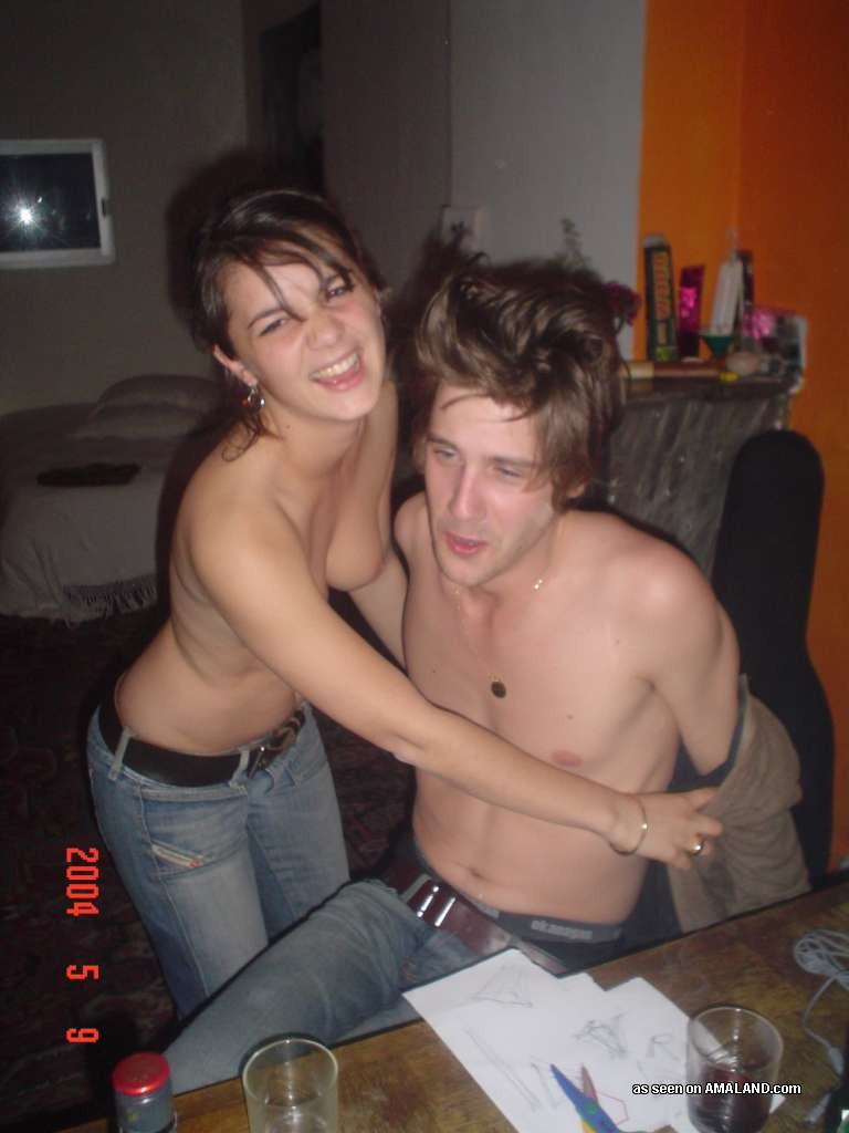 Cute n drunk amateur teen girlfriends party naked #79450477