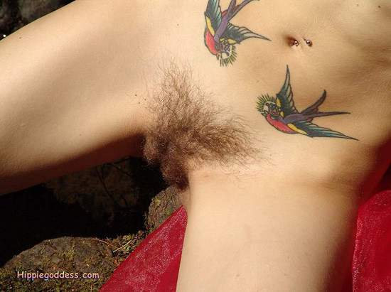 tattooed hairy hippie chick #77326028