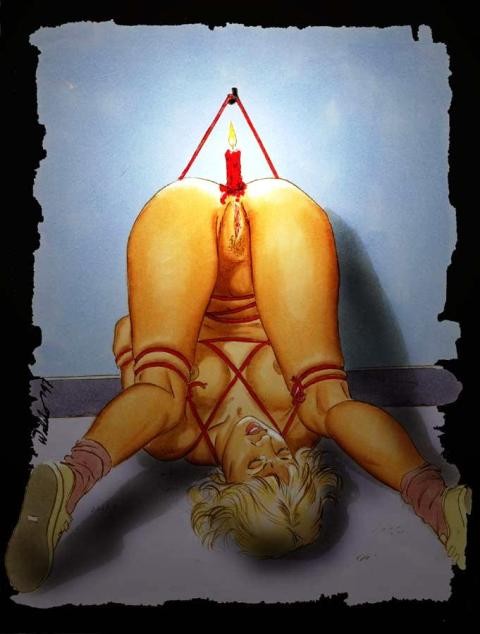 evil female fetishes artworks and bondage pain drawings #69666419