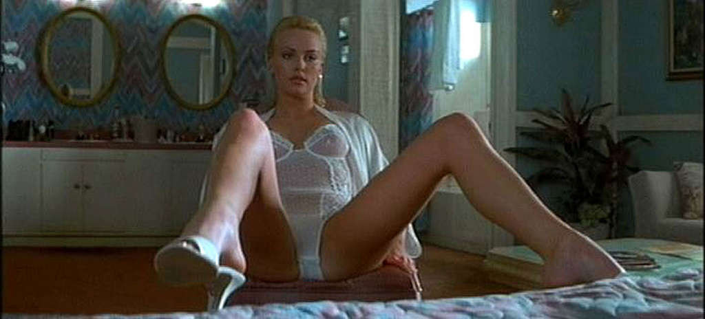 Charlize Theron exposing her nice tits and spread legs wide #75366475