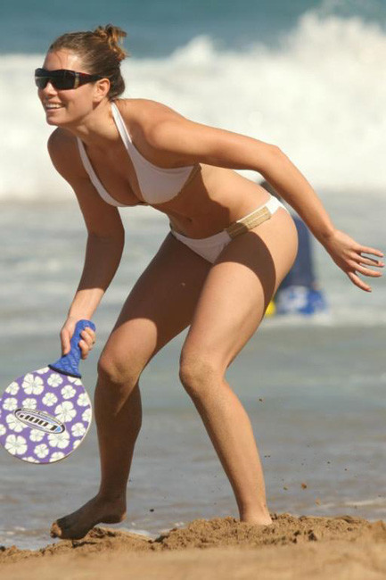 Amazing celebrity Jessica Biel paparazzi on the beach #75430818