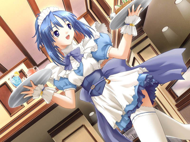 フランスの制服を着た若いメイドがご主人様にお仕えします
 #69697745