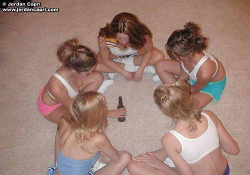 Jordan Capri and her girlfriends play Spin the Bottle #67859085