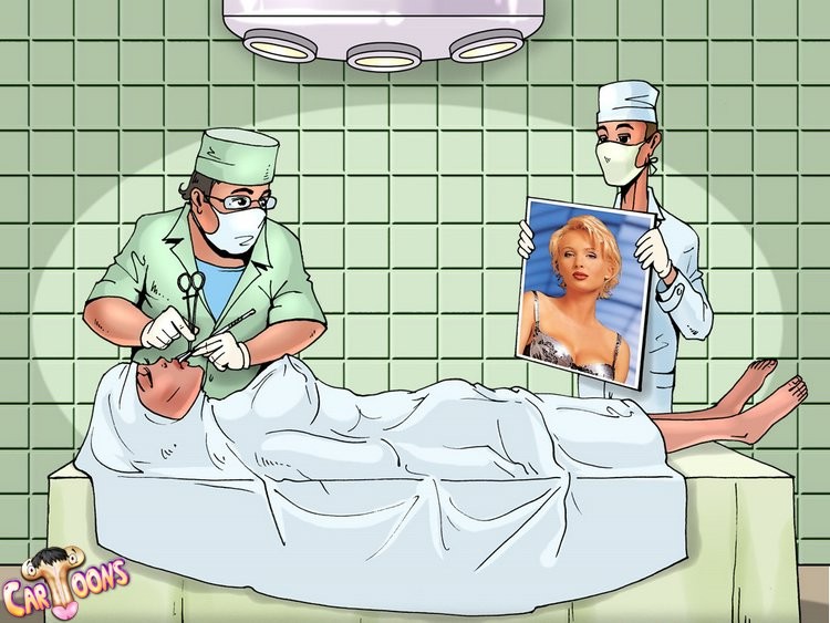 病院での手術の様子を描いたシーメールの漫画
 #69682865