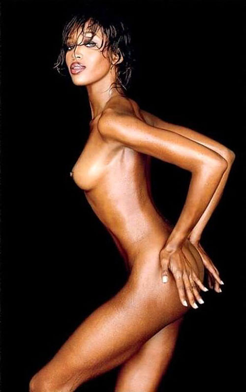 Naomi Campbell showing her small tits and pussy #75407648