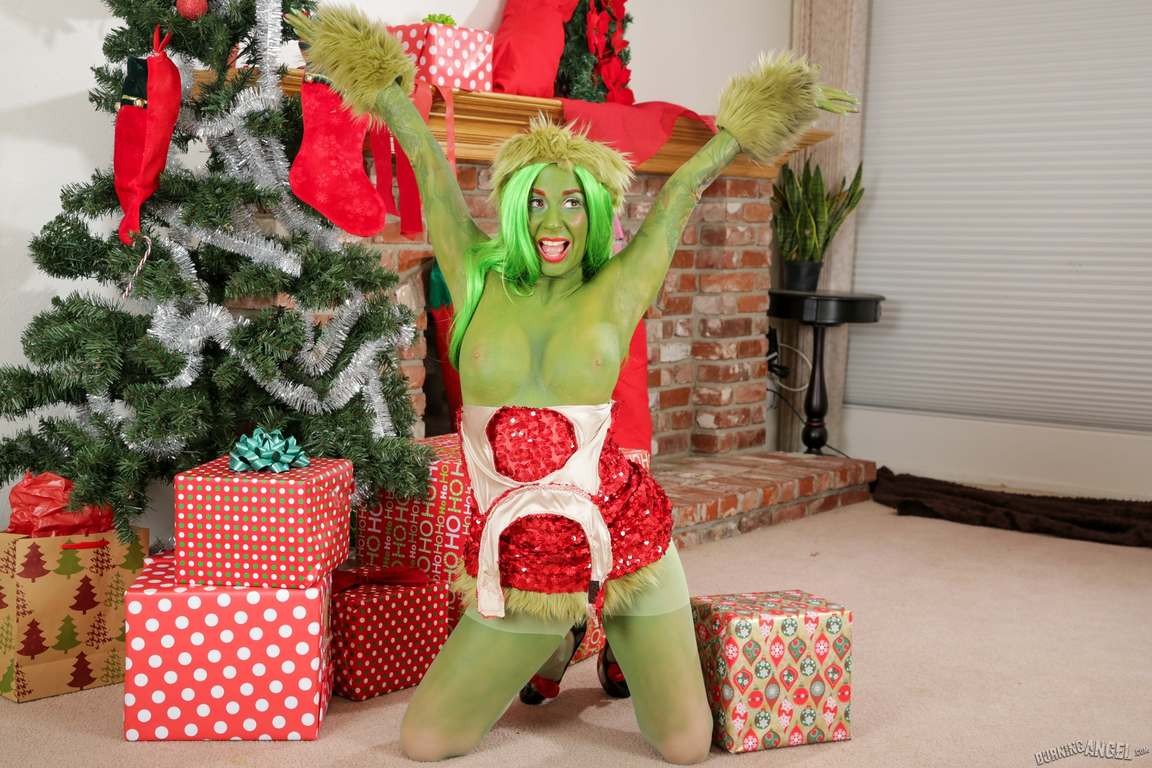 Joanna Angel the grinch gaped pussy for Christmas  #72890625