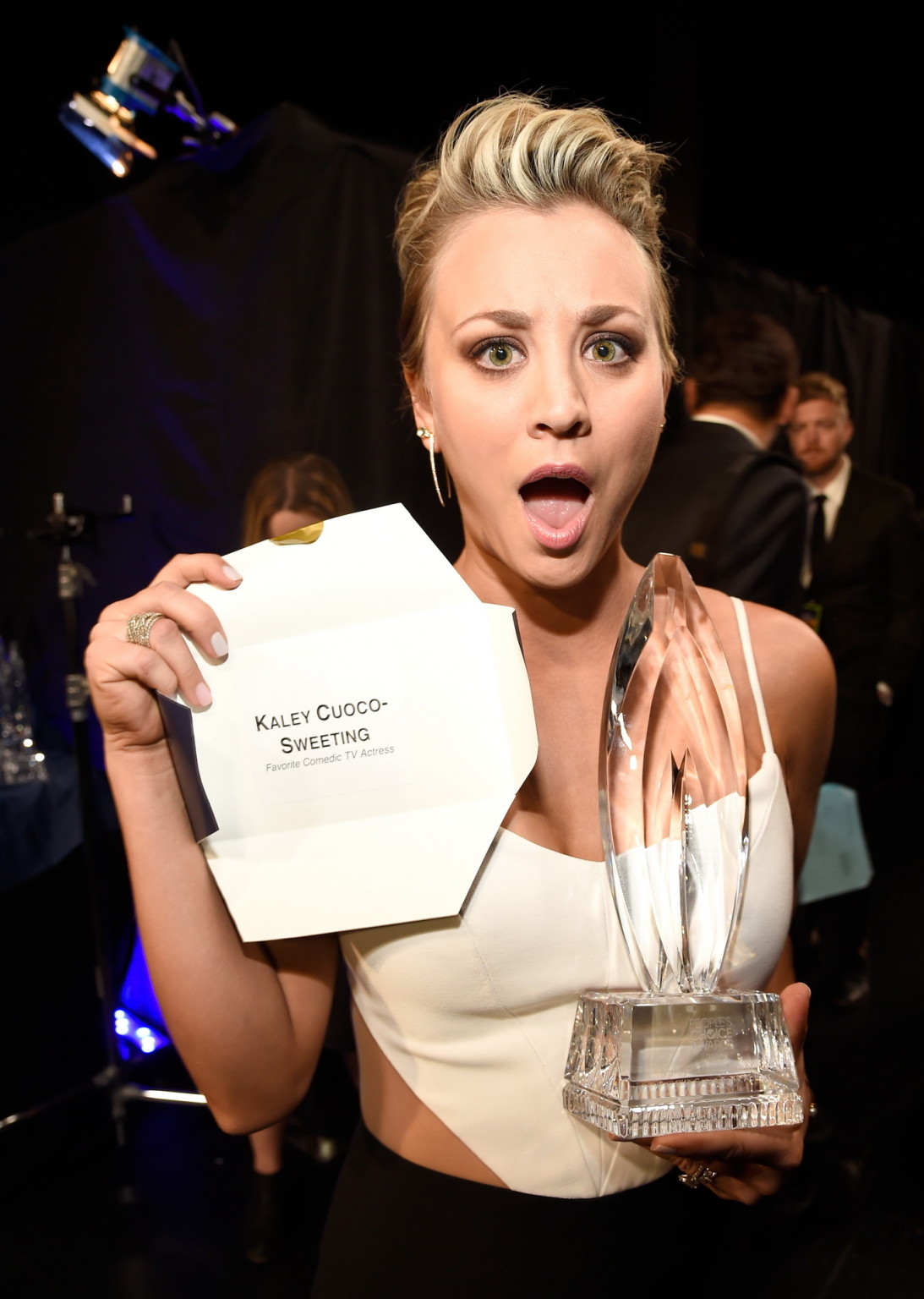Kaley Cuoco busty in tiny white top at the 41st Annual Peoples Choice Awards in  #75176337