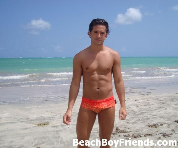 Hot and young amateur beach boys posing outdoors #76946673