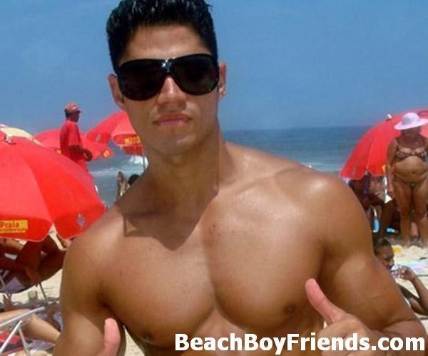 Hot and young amateur beach boys posing outdoors #76946693