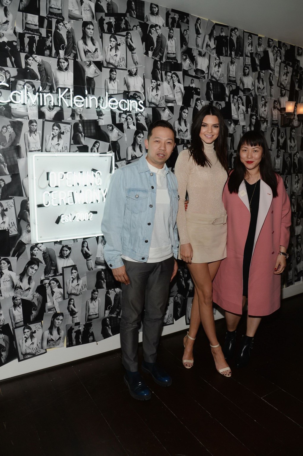 Kendall Jenner seethrough to bra  leggy at Calvin Klein Jeans Celebration in LA #75165832