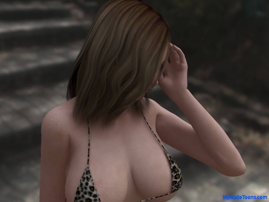 Realistic big boob toon babe in bikini #69650077