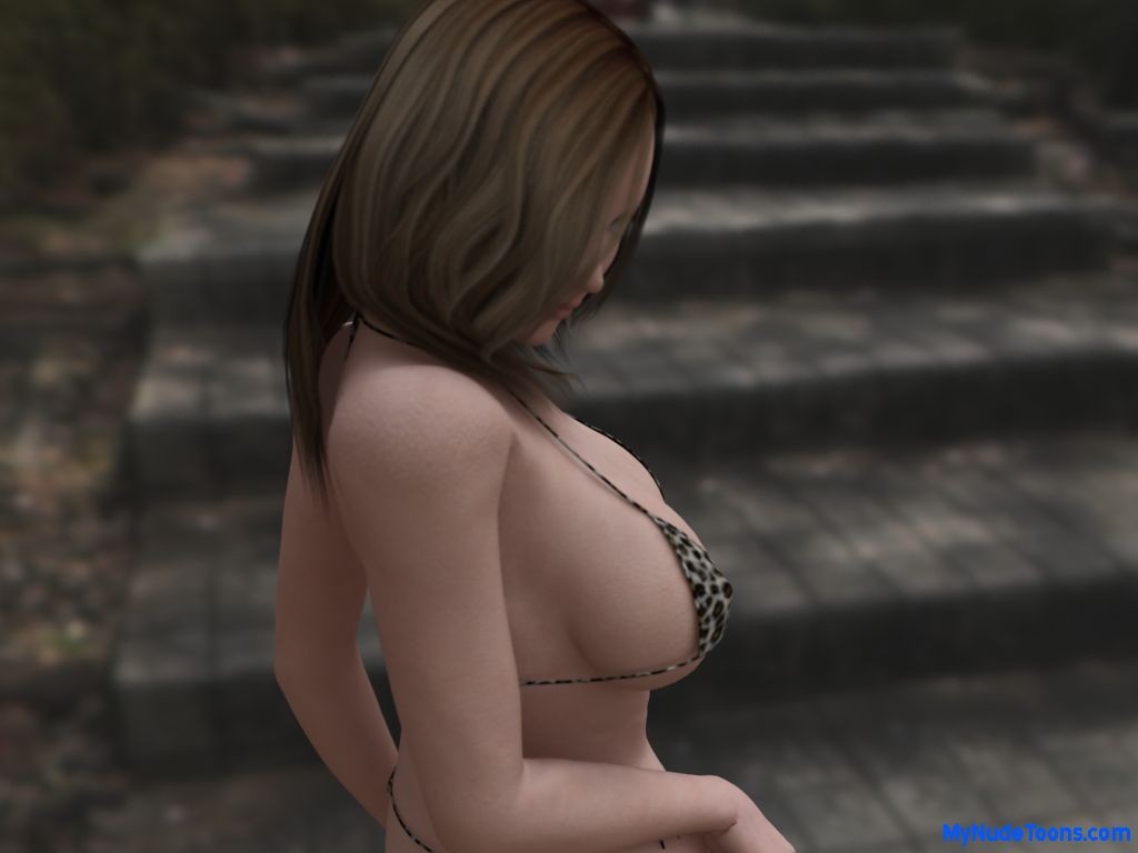 Realistic big boob toon babe in bikini #69650094