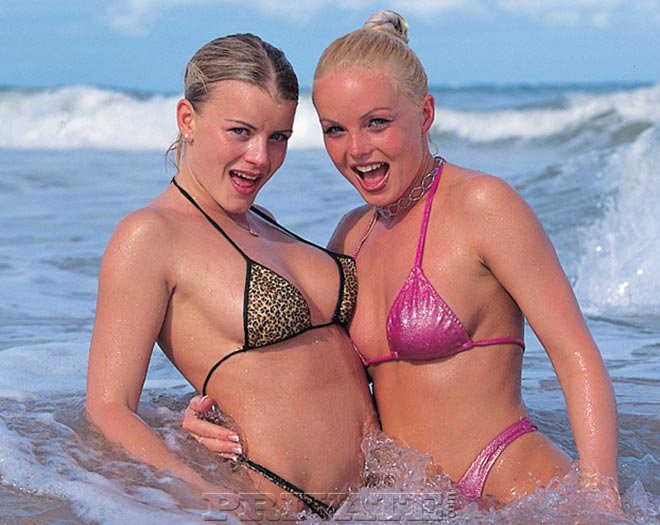 Sexiest blonde babe Silvia Saint shows her ass on the beach #72236981