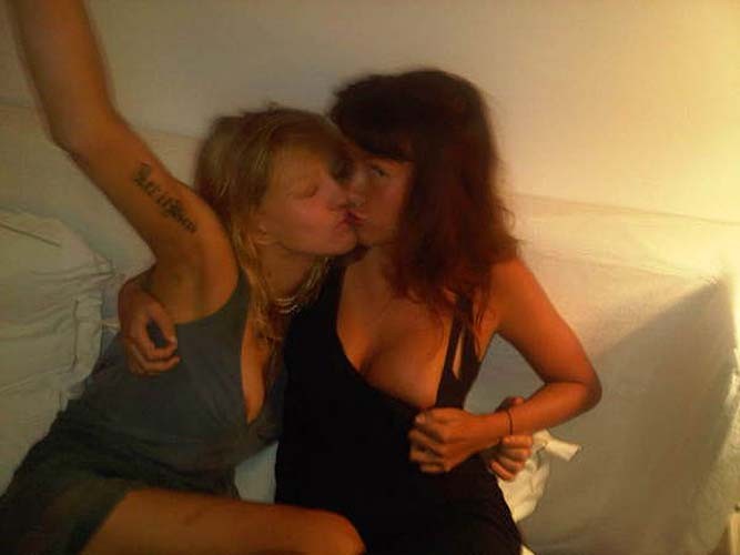 Courtney Love topless on stage and posing totally nude #75282229