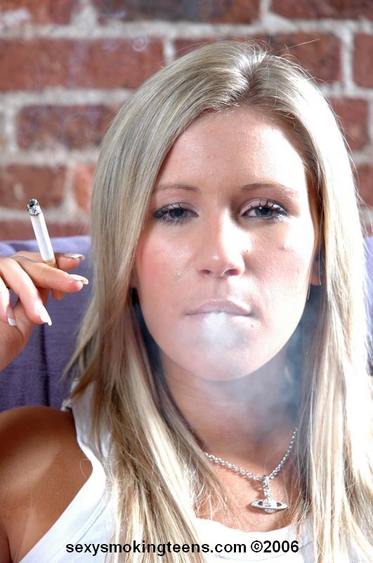 Sexy 18 yr old smoking fetish teen smokes a long cigarette #70263021