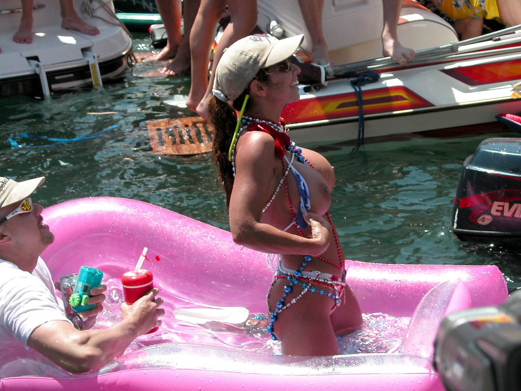 Drunk college girls flashing at Lake Havasu #76743013
