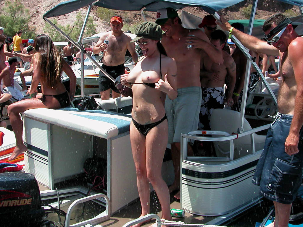 Drunk college girls flashing at Lake Havasu #76743032