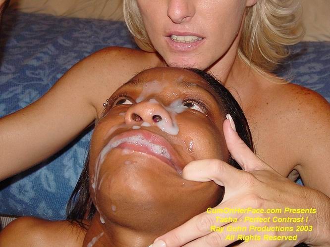 Black girl getting a nasty facial #73450513