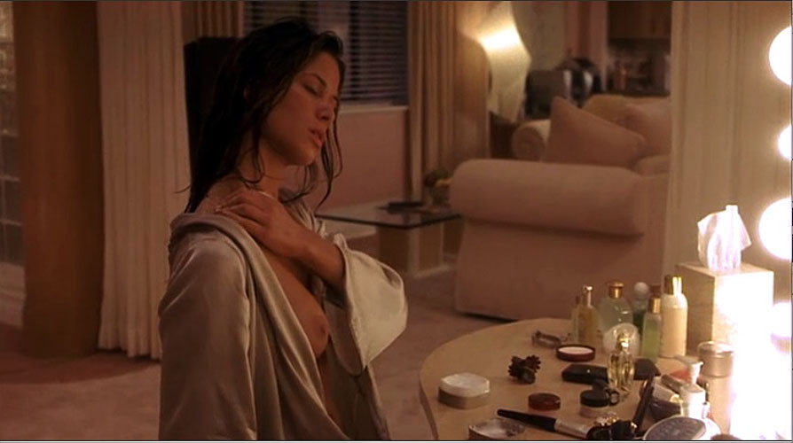 Rhona Mitra showing her nice big tits in mirror in some nude movie scenes #75402744