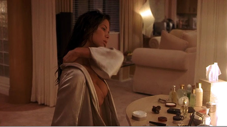 Rhona Mitra showing her nice big tits in mirror in some nude movie scenes #75402747