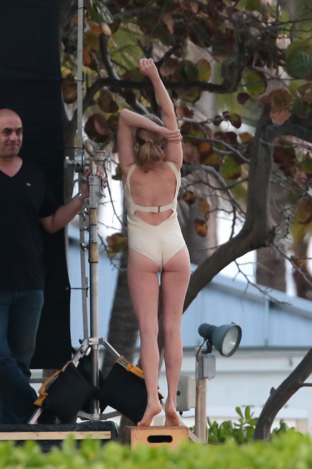 Amanda Seyfried caught in nude leotard while filming video at the beach in Miami #75172632