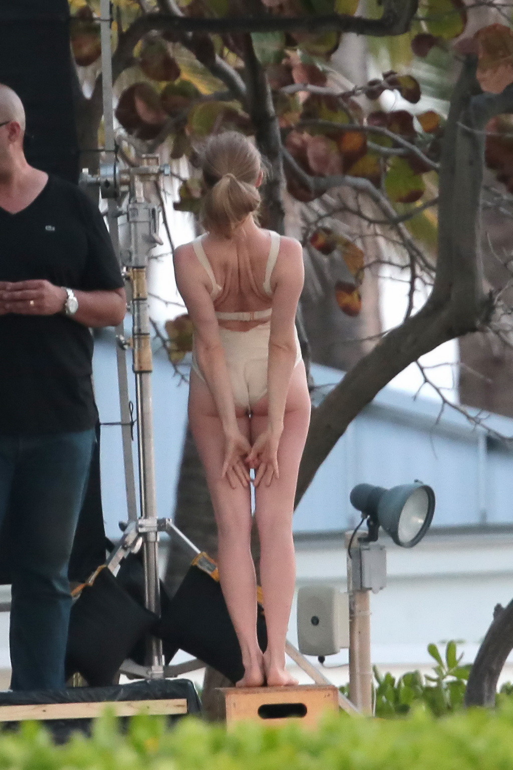 Amanda Seyfried caught in nude leotard while filming video at the beach in Miami #75172663