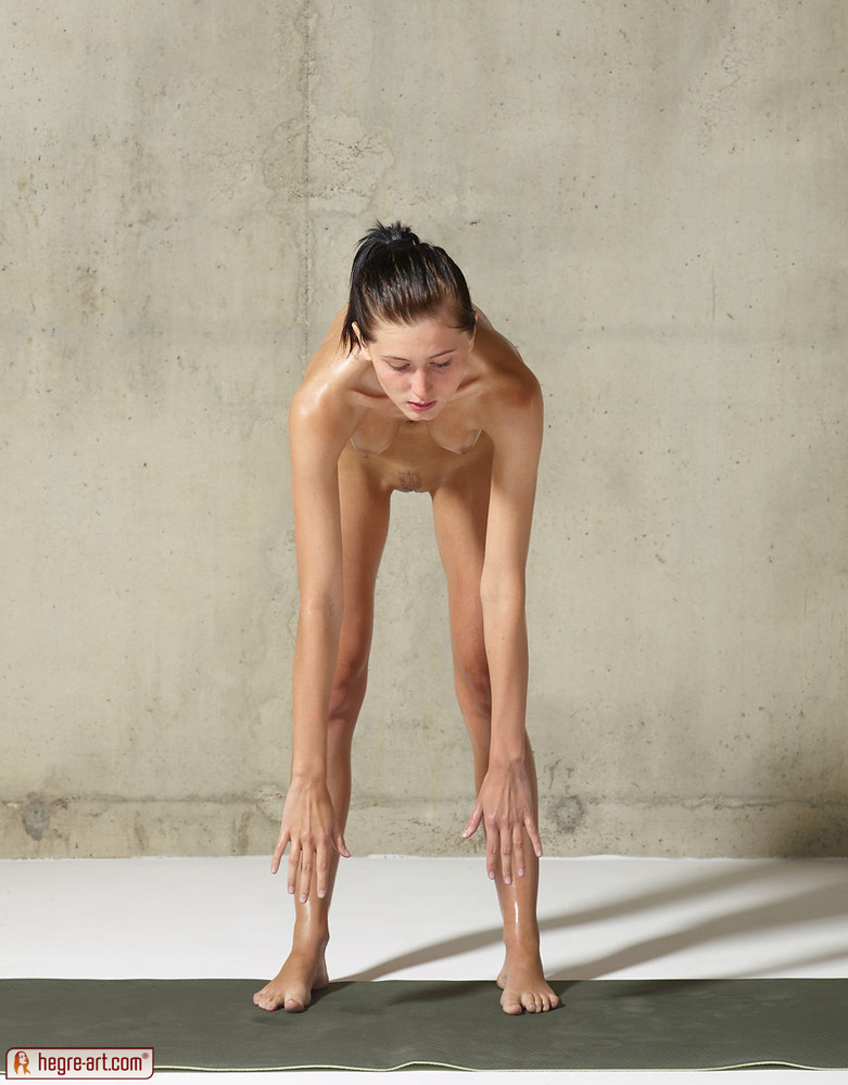 Very thin teen gymnast stretching her hard nude body #78744100