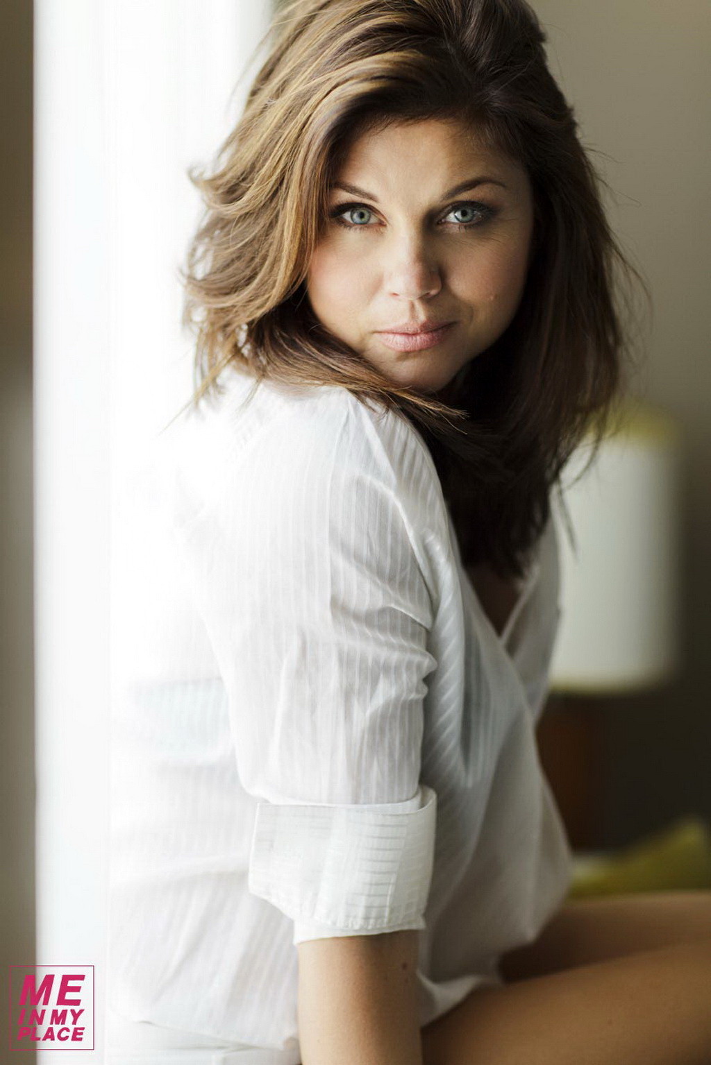 Tiffani-Amber Thiessen wearing shirts  panties for Esquire Magazine's Me in My P #75243235