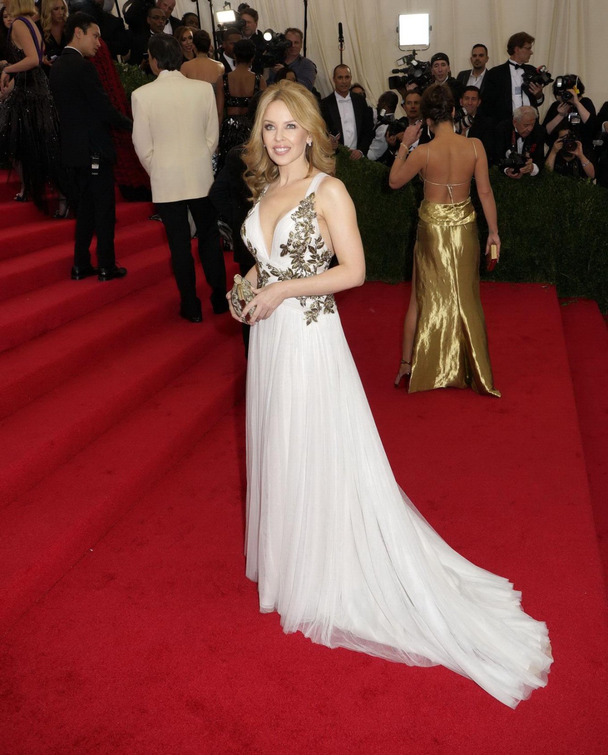 Kylie Minogue showing huge cleavage for the Costume Institute Gala at The Metrop #75194553