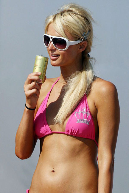 Celebrity Paris Hilton in pink dress and nice pink thongs #75412181