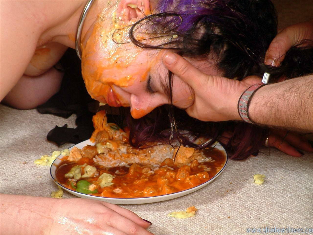 Messy food humiliation and bizarre domination of dirty slavegirl Nimue #72156585
