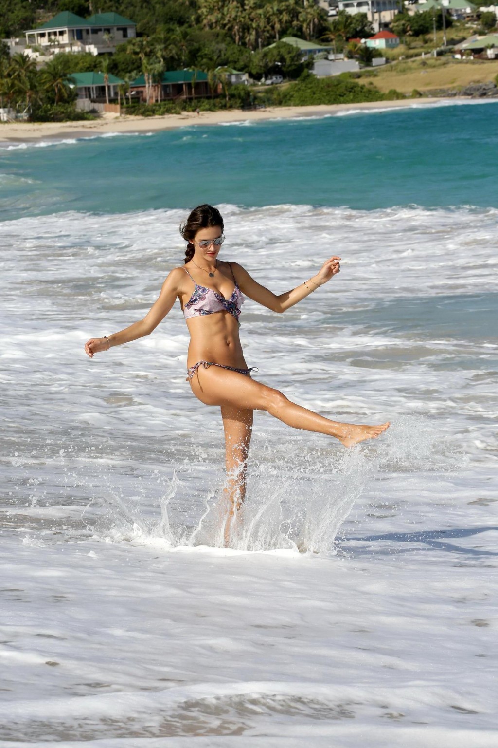 Alessandra Ambrosio showing off her bikini body in St Barts #75179771