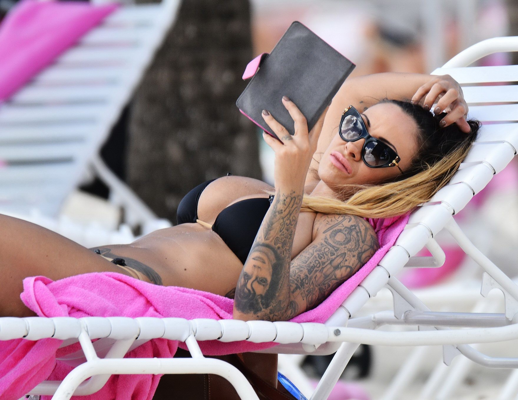 Jodie Marsh showing off her bikini body on a beach in Barbados #75176928