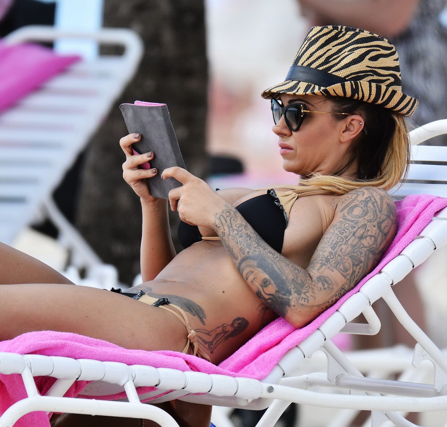 Jodie Marsh showing off her bikini body on a beach in Barbados #75176949