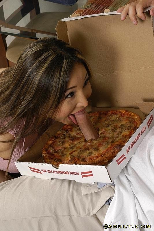 Hot busty asian sucks and then gets banged by the pizza guy #69883378