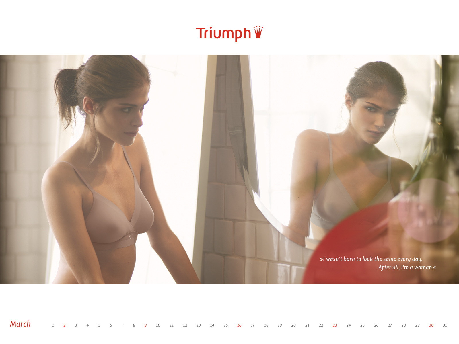 Elisa Sednaoui in sehr sexy Triumph 2012 Dessous Kalender
 #75276948